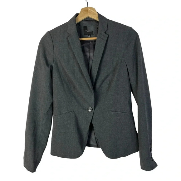 The Limited Dark Gray Single Button Suit Blazer 0 - Picture 1 of 3